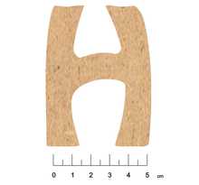 Alphabet en bois mdf adhésif 7 5cm lettre h