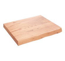 vidaXL Dessus de table marron clair 60x50x6 cm bois chêne traité