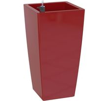 ARTEVASI - Pot pisa auto-arrosage 60cm rouge foncé 33 x 33 x h61 cm - 4,42l