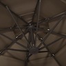 Vidaxl parasol à 4 niveaux avec mât en aluminium taupe 3x3 m