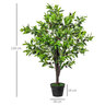 Outsunny arbre artificiel olivier plante artificiel hauteur 1,2 m tronc branches lichen feuilles grand réalisme pot inclus