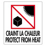 Étiquette d'expédition Craint la chaleur Protect from heat 90x100 mm (colis de 1000)
