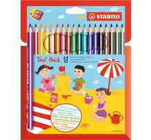 Etui de 18 Crayons de couleur Trio Large + Taille crayon x 6 STABILO