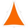 vidaXL Voile de parasol Tissu Oxford triangulaire 5x6x6 m Orange