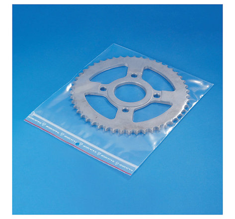 Sachet plastique zip transparent 100 microns raja 12x28 cm