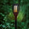 LUMI JARDIN Torche solaire Maity Sun - Effet flamme - LED - H 80 cm - Blanc chaud