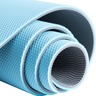 Pure2improve tapis de yoga 173x58x0 6 cm bleu et gris