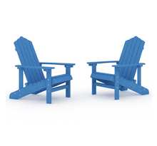 vidaXL Chaises de jardin Adirondack 2 Pièces PEHD Bleu aqua