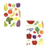 Loisirs Créatifs Enfants - 2 Planches Gommettes - Nature : Fruits et Légumes