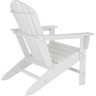 Tectake Lot de 2 chaises de jardin Janis avec 2 repose-pieds Joplin - blanc