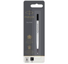 Parker recharge stylo roller  pointe moyenne  noire  blister x 1