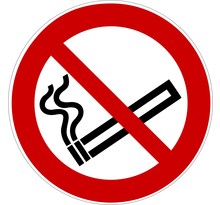 Autocollant vinyl - Interdiction interdit de fumer - Diamètre de 200 mm UTTSCHEID
