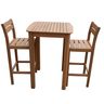 Ensemble repas de jardin type bar 2 personnnes - table 70x70cm et 2 chaises - En Acacia FSC