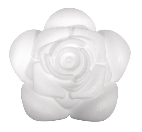 Rose en polystyrène, 11,5x5cm