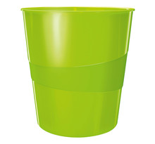 Corbeille à papier plastique leitz wow verte 15 l