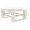 Vidaxl tables palette de jardin 2 pcs blanc bois