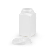Pot plastique carré blanc opaque à large ouverture 250 ml (colis de 100)