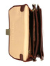 Porte documents homme Premium en cuir - KATANA - 2 soufflets - 38.5 cm - 31007-Marron