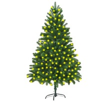 vidaXL Arbre de Noël artificiel pré-éclairé 210 cm vert