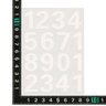 Etiquettes à chiffres Waterproof 0-9 H25 mm chiffres blanc 1 feuille de 16 HERMA