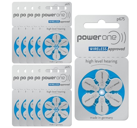 PowerOne 675 : Piles Auditives Sans Mercure, 10 Plaquettes