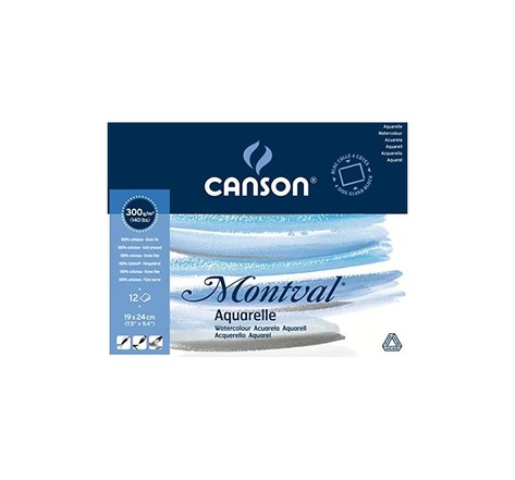 CANSON Bloc de papier aquarelle "Montval", 190 x 240 mm