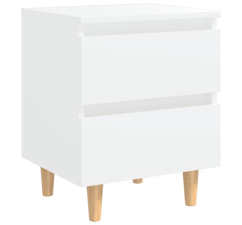 Vidaxl table de chevet avec pieds en pin blanc 40x35x50 cm