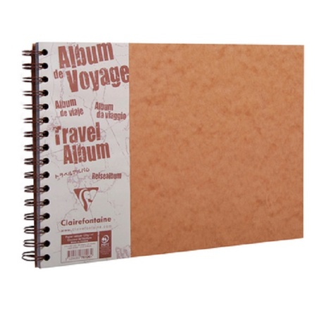 Collection Age Bag - Un Album de Voyage Spiralé Tabac - A4 paysage 29,7x21 cm - 80 Pages