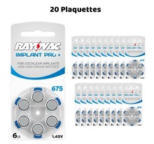Piles auditives rayovac 675 implant pro+, 20 plaquettes