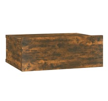 Vidaxl table de chevet flottante chêne fumé 40x30x15 cm