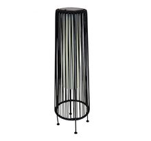 Grande lampe à poser solaire willy tall noir polyrotin h69cm