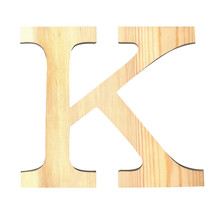 Alphabet en bois 19 cm Lettre K - Artémio