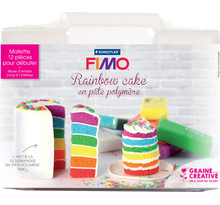 Mallette de création Rainbow Cake Fimo et accessoires