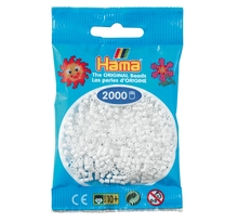 2 000 perles mini (petites perles Ø2,5 mm) blanc - Hama