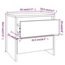 vidaXL Table de chevet Gris béton 45x34 5x44 5 cm Aggloméré