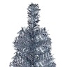 Vidaxl arbre de noël mince avec led et boules argenté 210 cm
