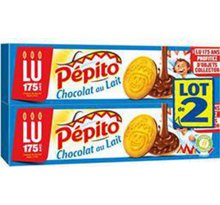 LU Pépito - Biscuits nappés chocolat au lait les 2 biotes de 192g