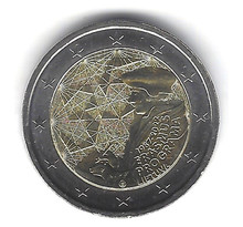 Monnaie 2 euros commémorative lituanie erasmus 2022