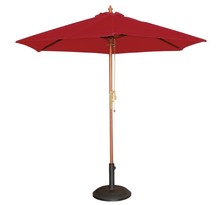 Parasol de terrasse professionnel rouge à poulie de 2 5 m - bolero - polyester