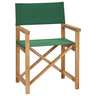 Vidaxl chaise pliable de metteur en scène bois de teck solide vert