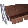Balancelle balancoire fauteuil de jardin en acier 3 places charge max. 340 Kg chocolat