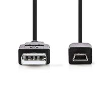 NEDIS USB 2.0 Cable - A Male - Mini 5-pin Male - 1.0 m - Noir