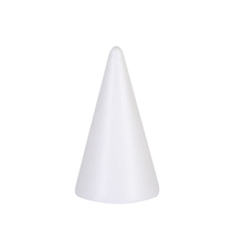 Cone en Styropor Polystyrène Hauteur 12,5 cm - Graine créative