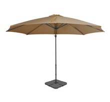 Vidaxl parasol avec base portable taupe