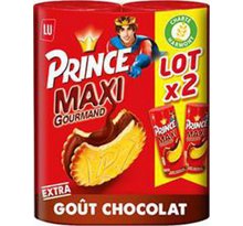 LU Prince - Biscuits Maxi Gourmand goût chocolat les 2 paquets de 250g