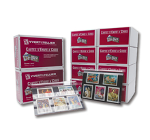 Pack de 2000 cartes de classement à 3 bandes pour timbres.