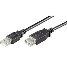 Rallonge USB 2.0 Goobay - 1,80m M/F avec support (Noir)