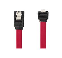 NEDIS SATA 3Gb/s data cable - SATA 7-pin Female with Lock - SATA 7-pin Female 90° Angled with Lock - 0.5 m - Red