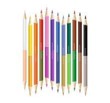 Avenue mandarine - tube de 12 crayons de couleur double pointes