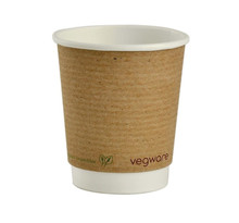 Gobelet double paroi compostable - lot de 500 - vegware - papier x90mm